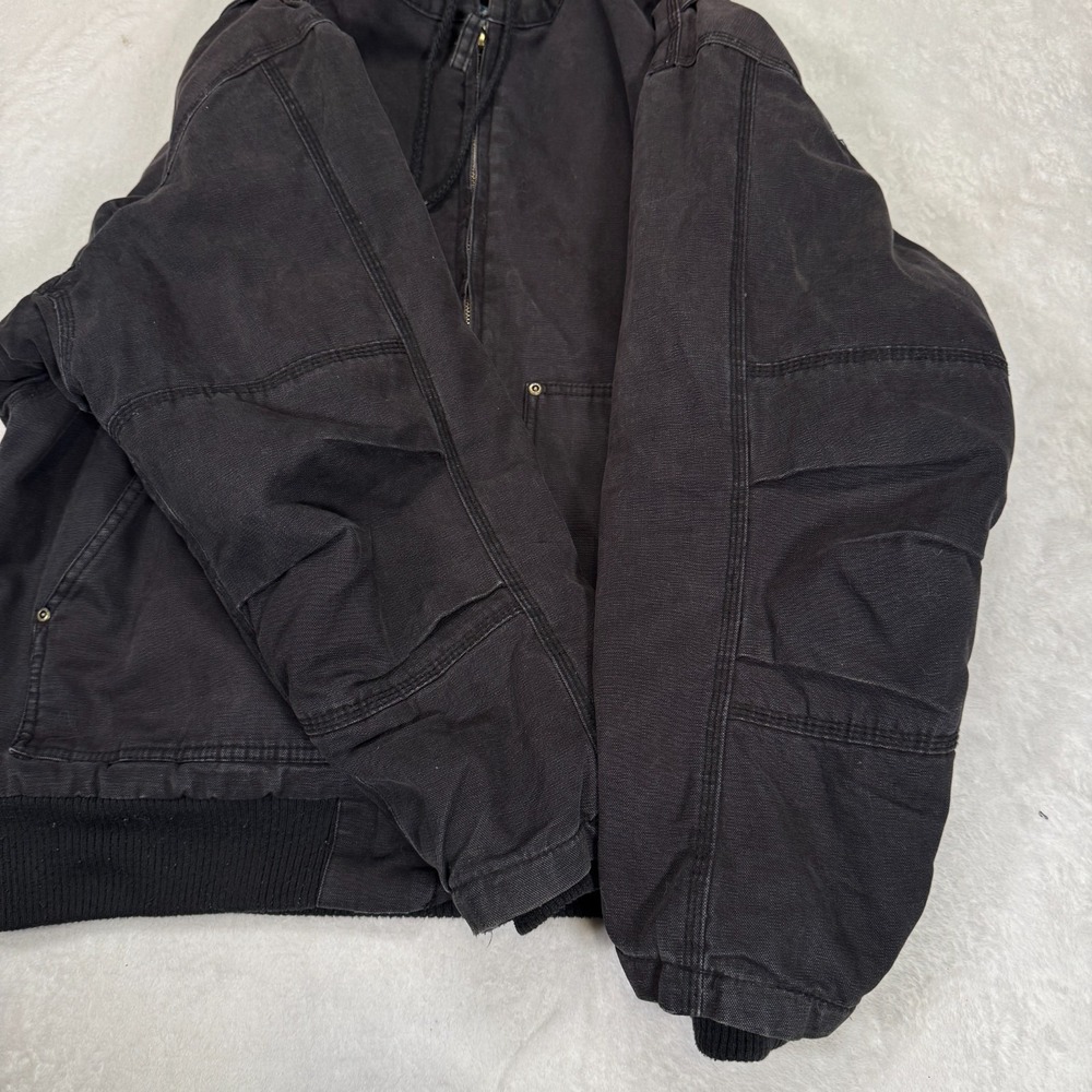 Polar King Jacket Men XL Black Duck Canvas Fleece Lined Insulated Hooded Outdoor - Picture 4 of 10